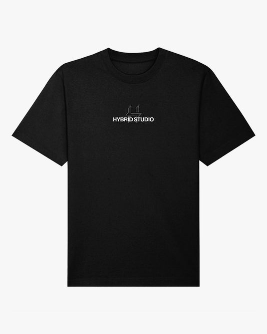TRICOU OVERSIZED "HARD WORK IN A WEAK WORLD" NEGRU