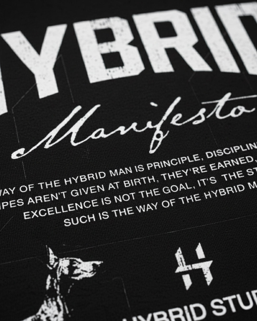 TRICOU OVERSIZED "HYBRID MANIFESTO" NEGRU