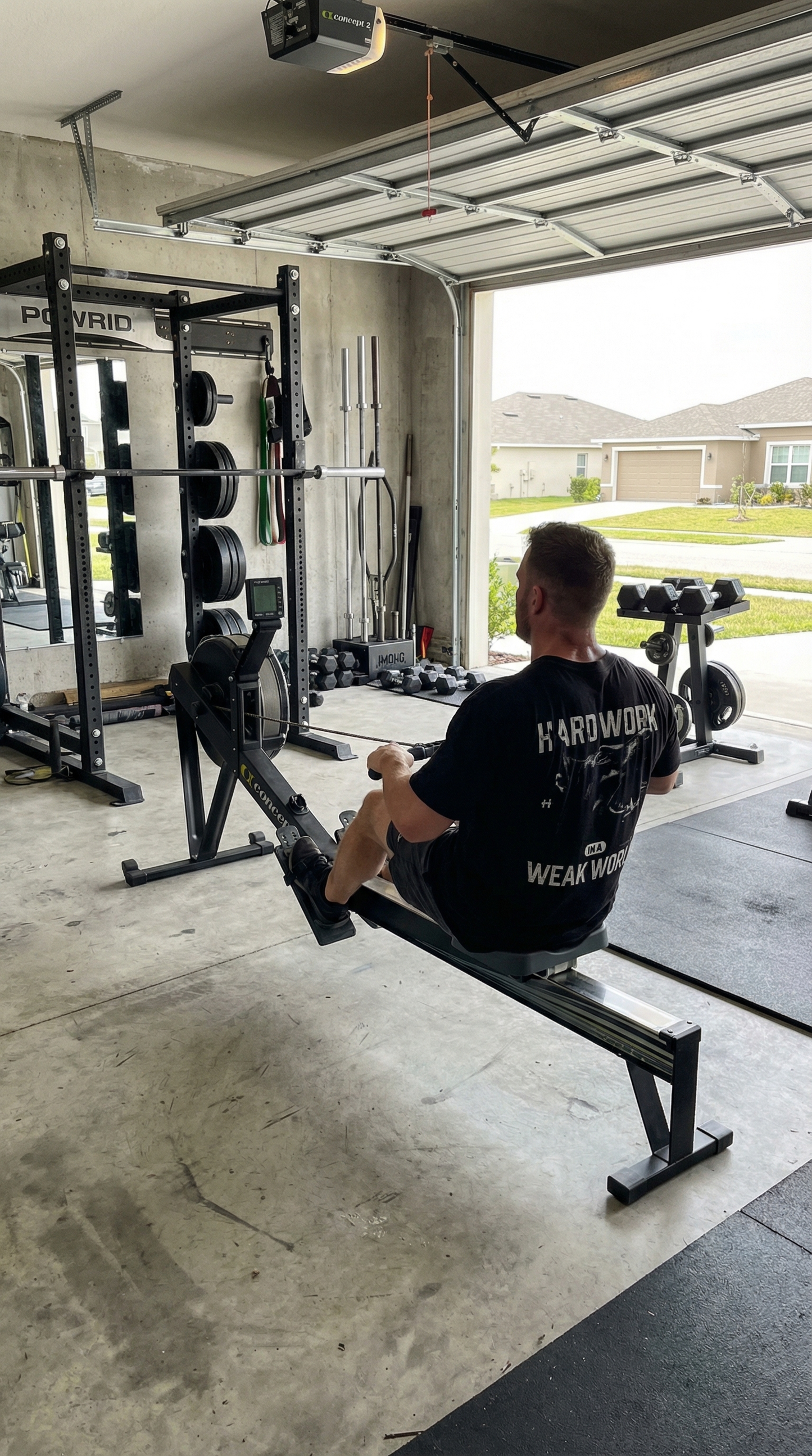 TRICOU OVERSIZED "HARD WORK IN A WEAK WORLD" NEGRU