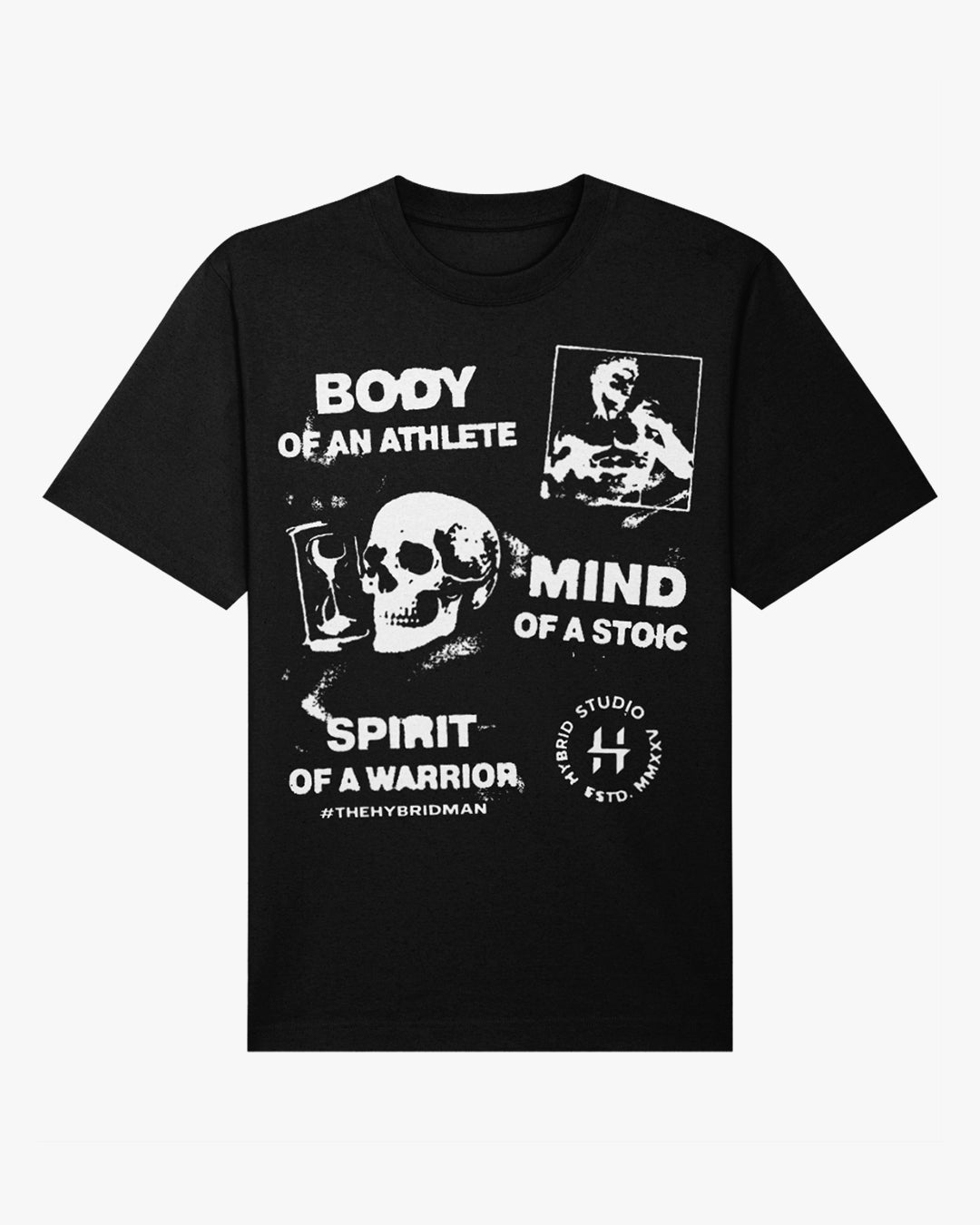 TRICOU OVERSIZED "MIND BODY SPIRIT" NEGRU