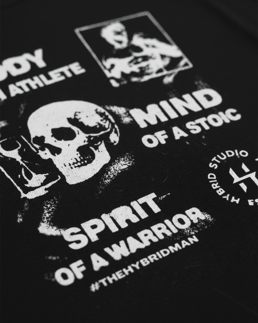 TRICOU OVERSIZED "MIND BODY SPIRIT" NEGRU