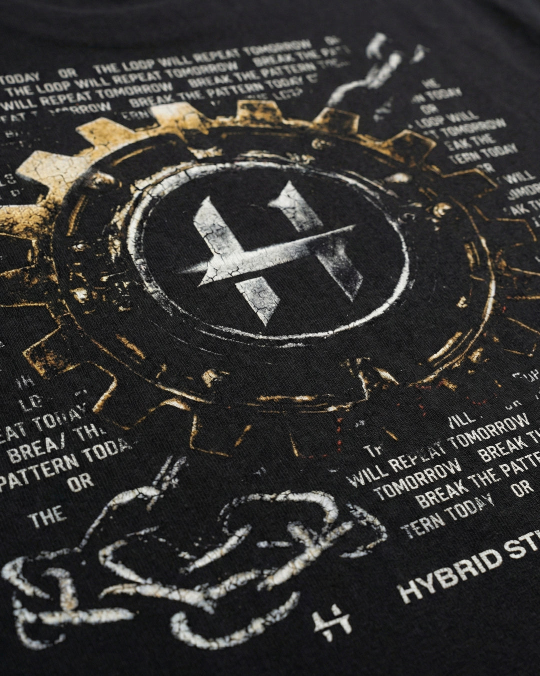 "BREAK THE PATTERN TODAY" BLACK OVERSIZED T-SHIRT