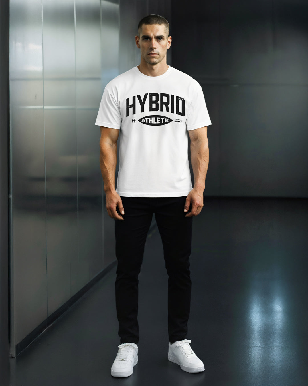 TRICOU OVERSIZED "HYBRID ATHLETE" ALB