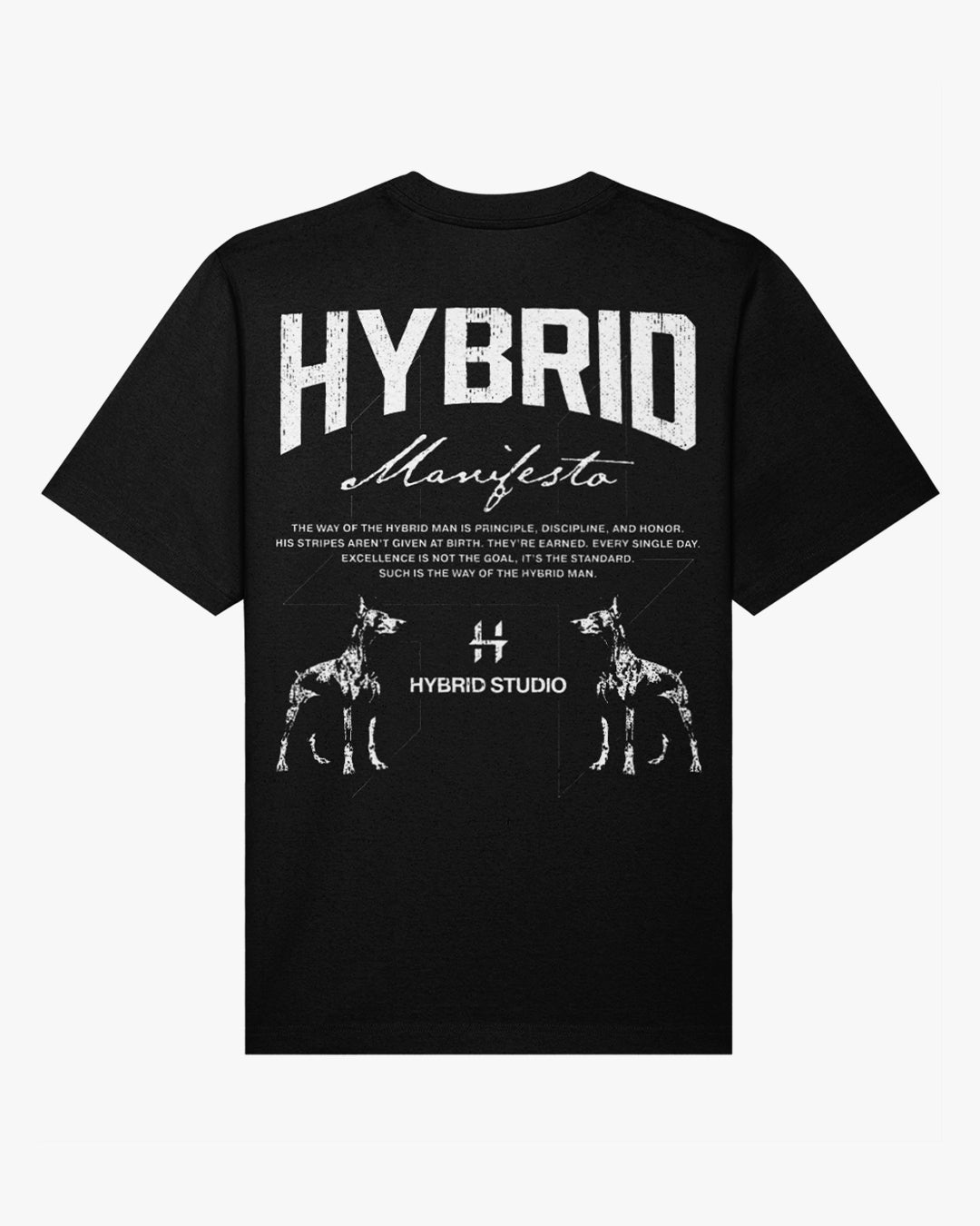 TRICOU OVERSIZED "HYBRID MANIFESTO" NEGRU