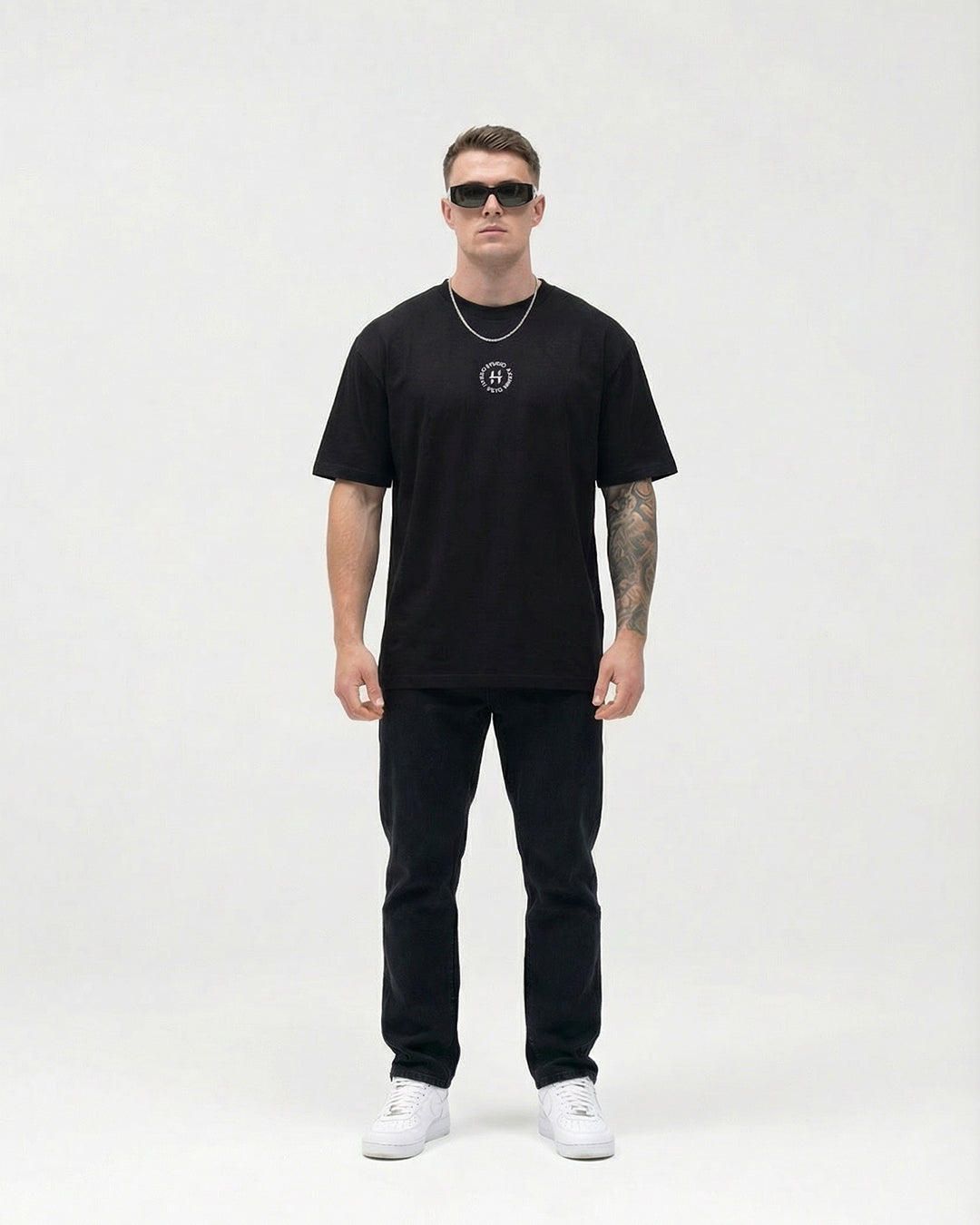 "IT'S SIMPLE" BLACK OVERSIZED T-SHIRT